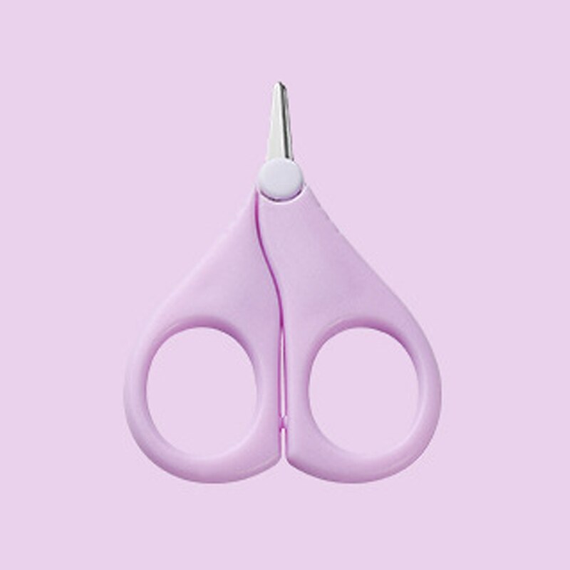 Ronde Kop Vinger Trimmer Schaar Korte Blade Veiligheid Mini Manicure Cutter Anti-Vlees Nail Schaar Draagbare Roestvrij Staal/ps: light purple