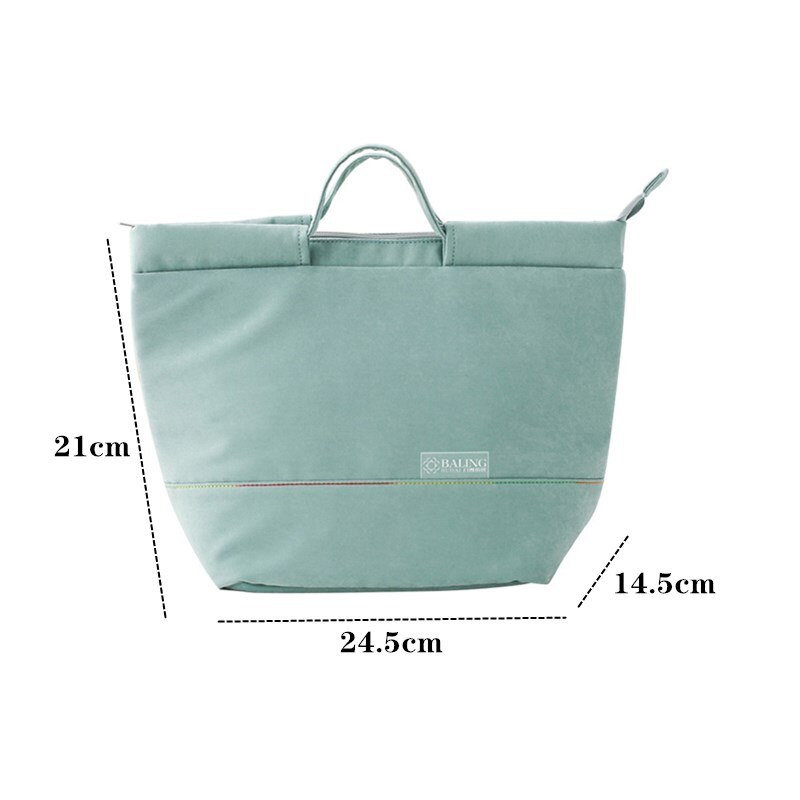 PURDORED 1 Pc Einfarbig Frauen Große Mittagessen Tasche Tragbare Isolierung und Kalten Erhaltung Lebensmittel Lagerung Tasche KidLunch Kasten Tasche