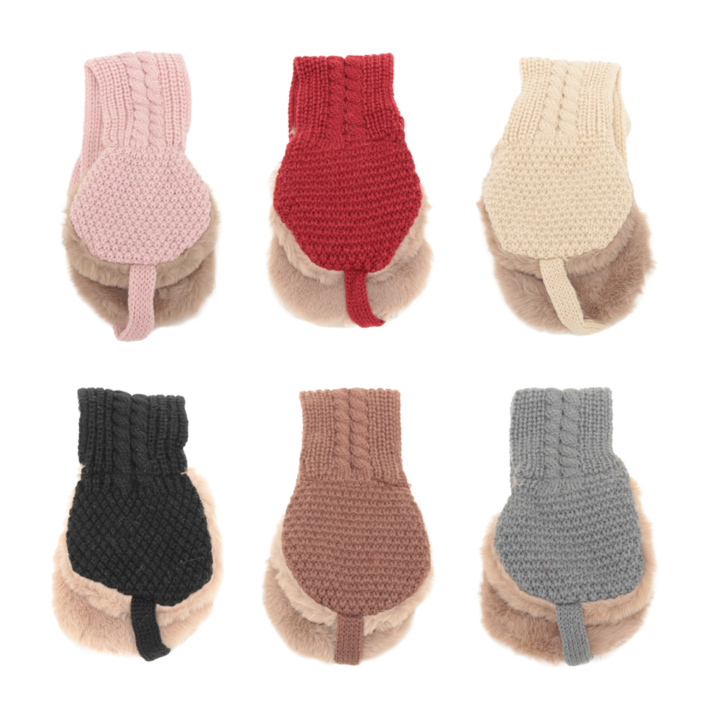 Orejeras de lana de doble uso a la para chicas, cálido tejido para invierno, accesorios para la cabeza