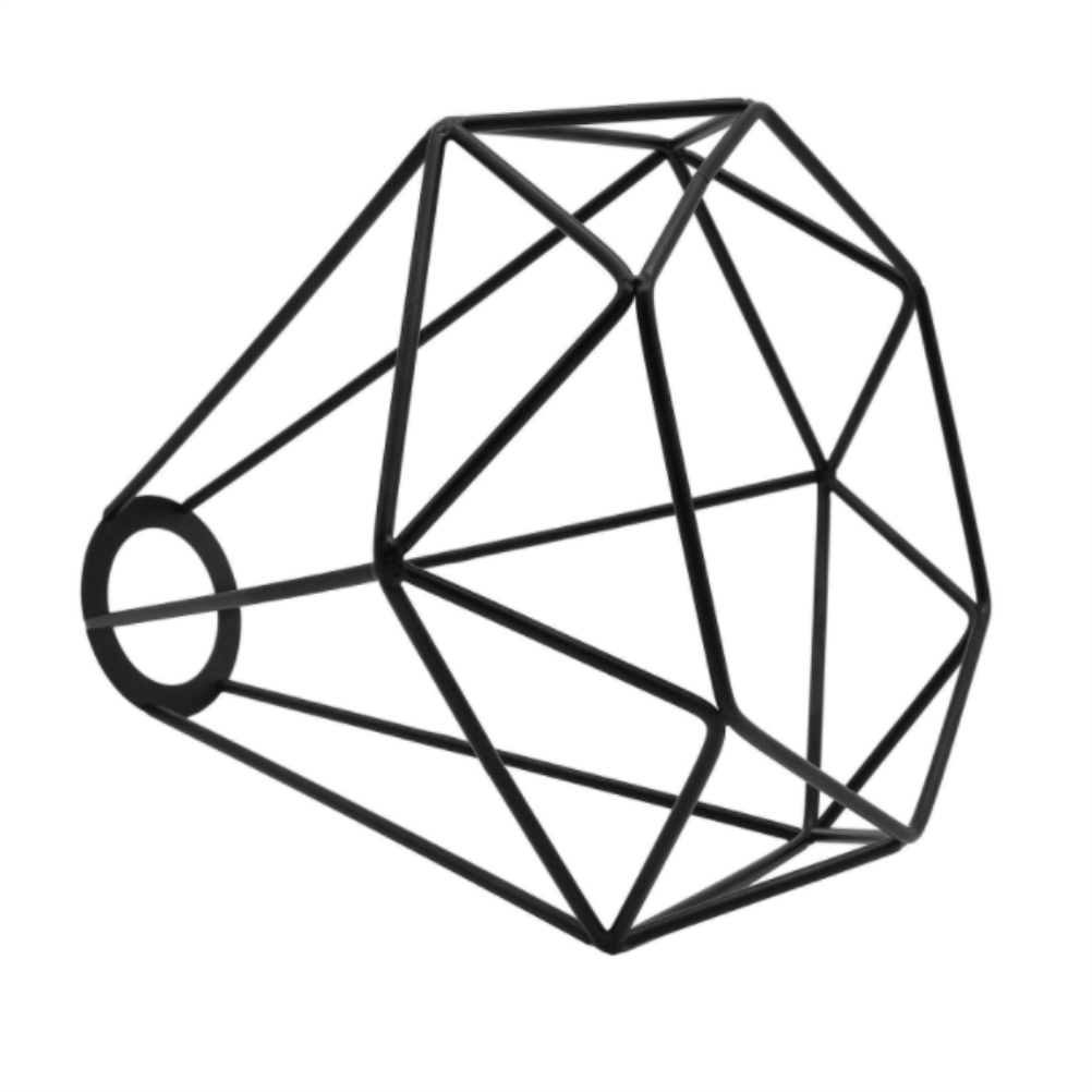 1pcs Retro Diamond-Shaped Iron Birdcage Lampshade Iron Art Metal Diamond Bulb Guard Restaurant Chandelier Lampshade: Default Title