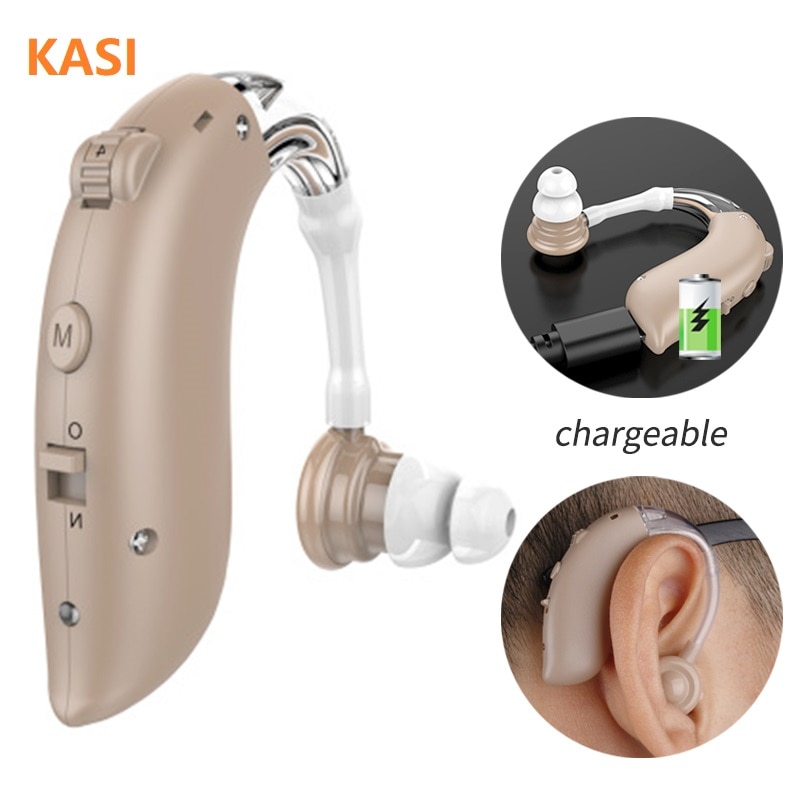 Best Bluetooth Ear Aid Rechargeable Hearing Aid BTE Hearing Aids Ear Listening Device Adjustable Tone Hearing Amplifier Hear Aid