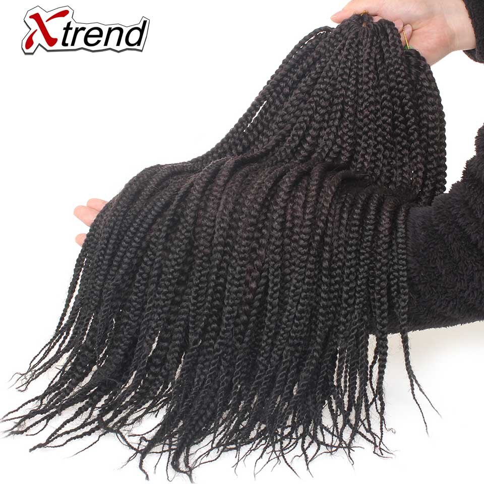 Xtrend Doos Vlecht Synthetisch Haar Gehaakte Vlechten Ombre Vlechten Haar Voor Zwarte Vrouwen Extensions 22 Inch 20 Strengen Per Verpakking