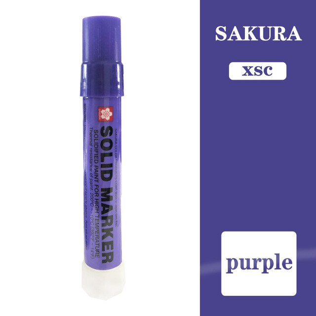 1 stk sakura xsc fast maling penn høy temperatur industriell metallmarkør grov vanntett stor pennøkkel student fast tusjpenn: Lilla