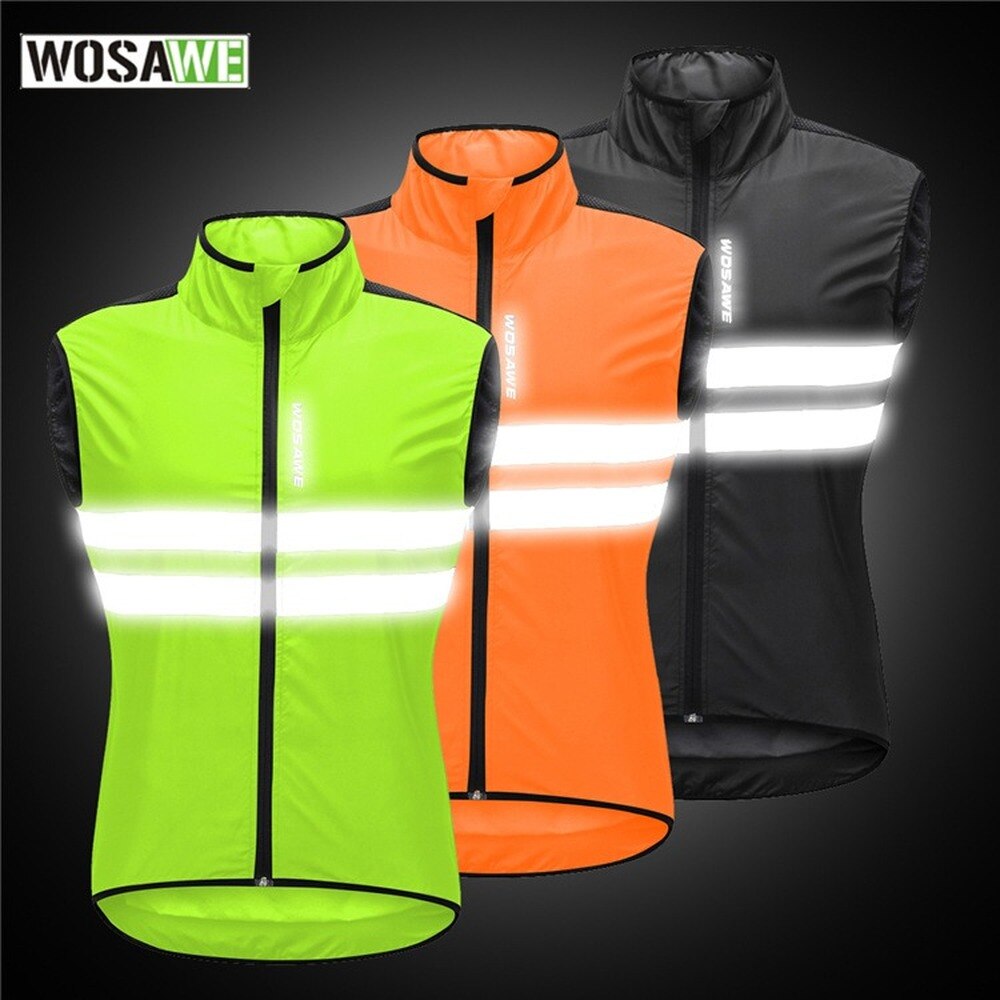 WOSAWE MTB Mountain Bike Riding Vest Cycling Wear Windproof Breathable Cycling Vest Sleeveless coat sports vest reflective