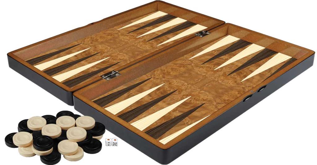 Yenigün Houten Backgammon Rose Grote Maat