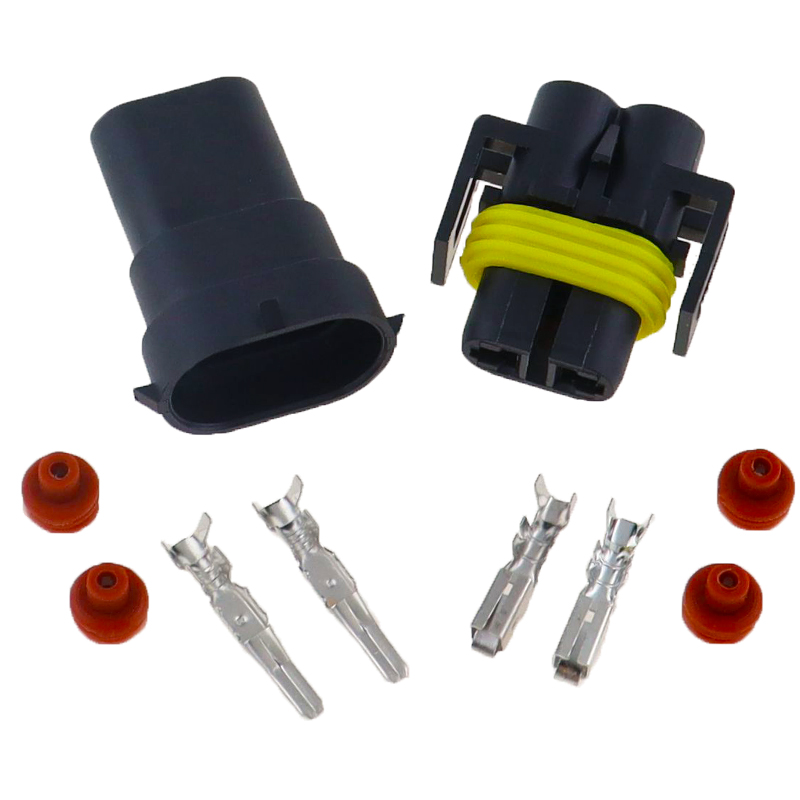 5 Set Delphi 2 Pin Female And Male Connector Fog Lamp Light H11 H8 H9 Lamp Socket: Lavender