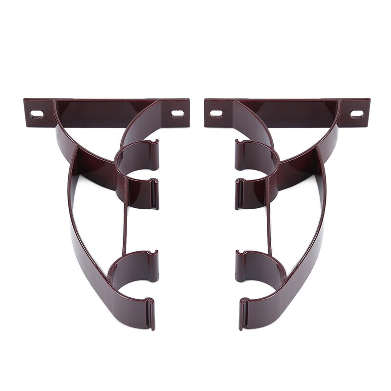2pcs Double Bracket Aluminum Alloy Paint Durable Foundation Roman Pole Sturdy Heavy-duty Hanging Curtain Track