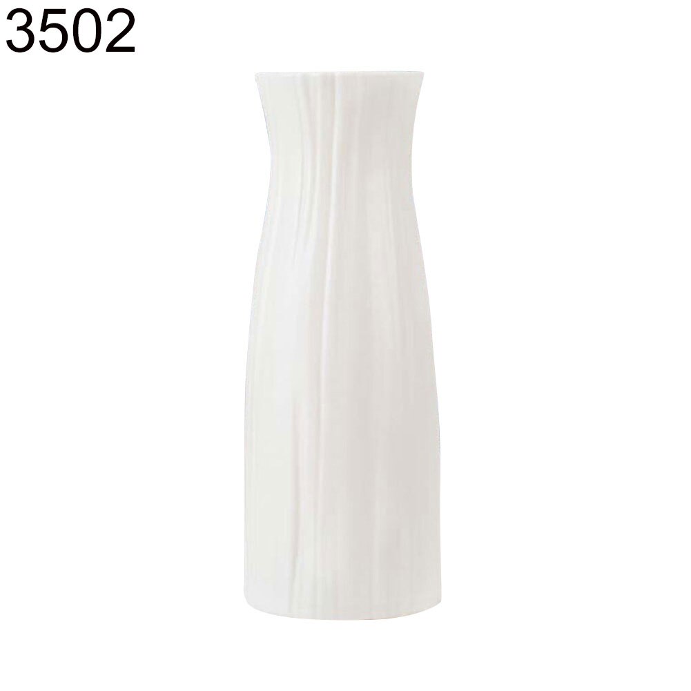 Kunststoff Vase zerschmettern-nachweisen Blumentopf Vase Moderne Studie Flur Hochzeit Dekor Blumentopf Einfache Einzigartige Vase für dekorieren: Milch Weiß 3502