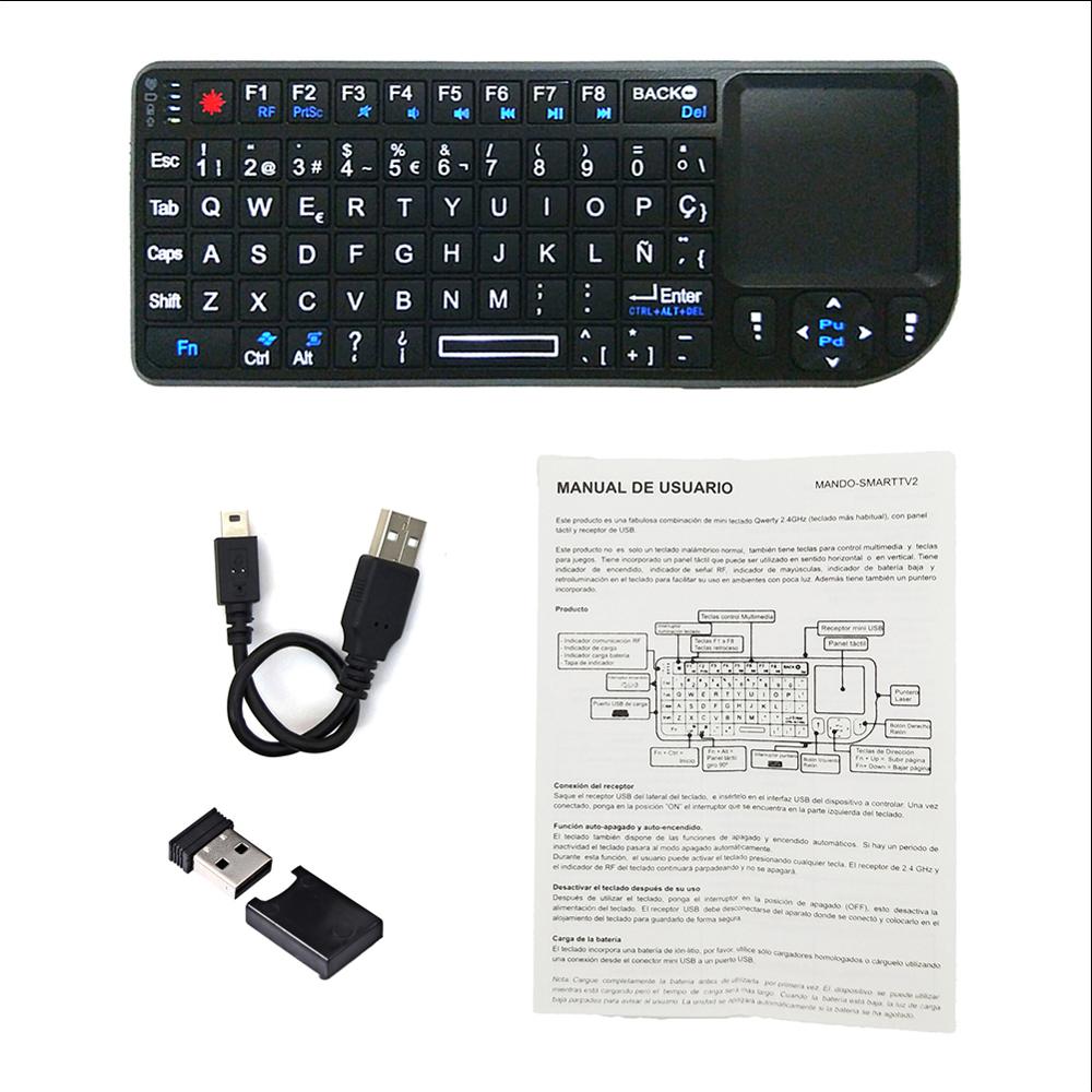 Conference multimedia keyboard waterproof keyboard flying mouse keyboard convenient mini: Spanish