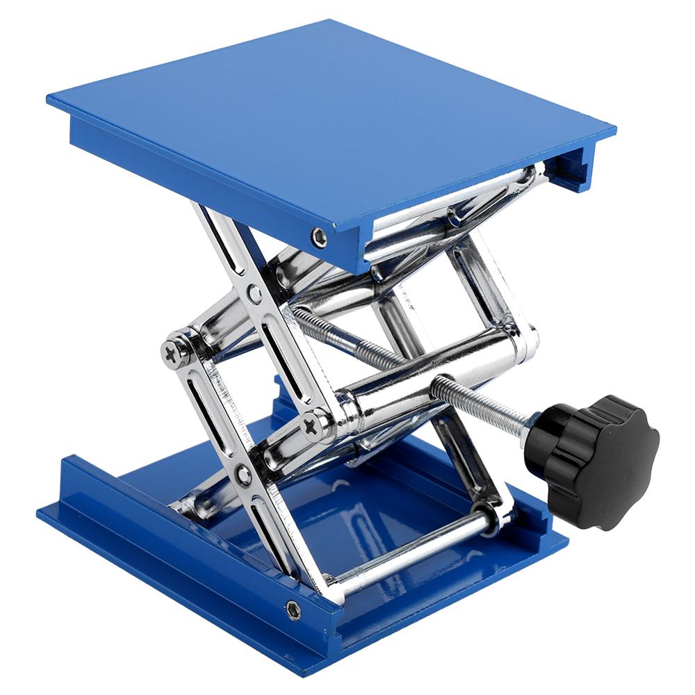 Plate-forme De Levage Universelle Réglable 90x90mm Alliage Aluminium - Support Laboratoire Et Niveau Laser Noir