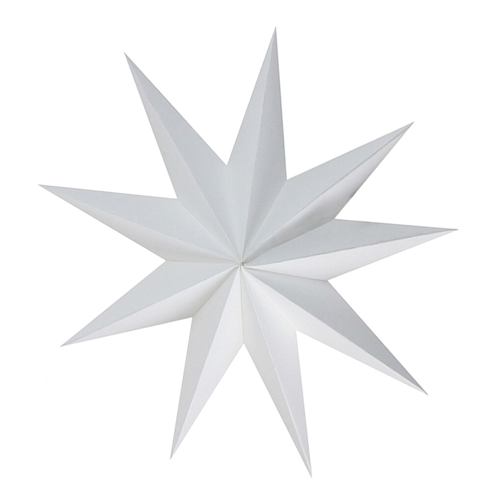 45cm 60cm Nine Angles Paper Star Decoration Tissue Paper Star Lantern Hanging Stars For Christmas Party Decor: White