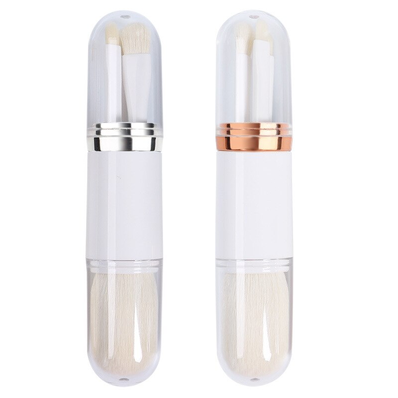 4 in 1 Travel Portable Mini Eye Makeup Brushes Set Reals Eyeshadow Eyeliner Eyebrow Brush Lip Make Up Brushes kit