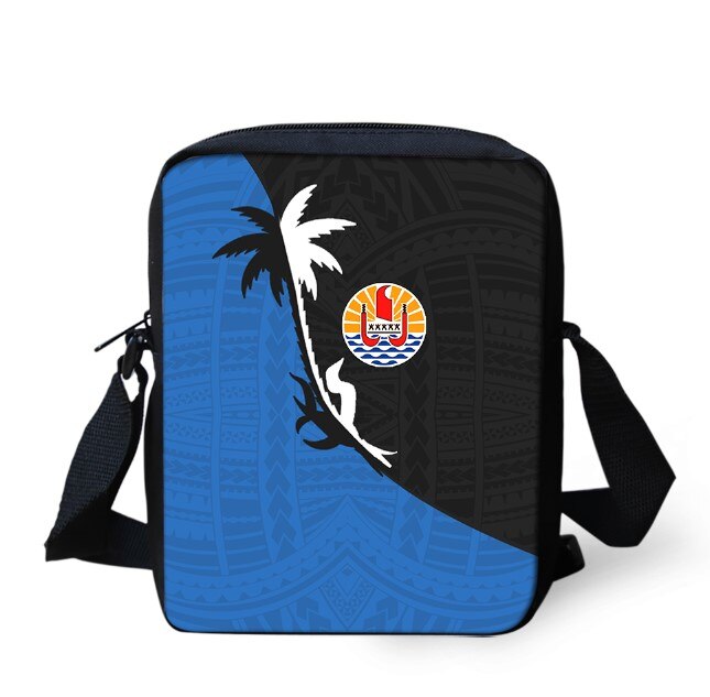 Bolsas de mensajero de Polinesia Francesa para niños, morral de tortuga Frangipani de escuela media, Chica adolescente de hombro cruzado: HE00316E