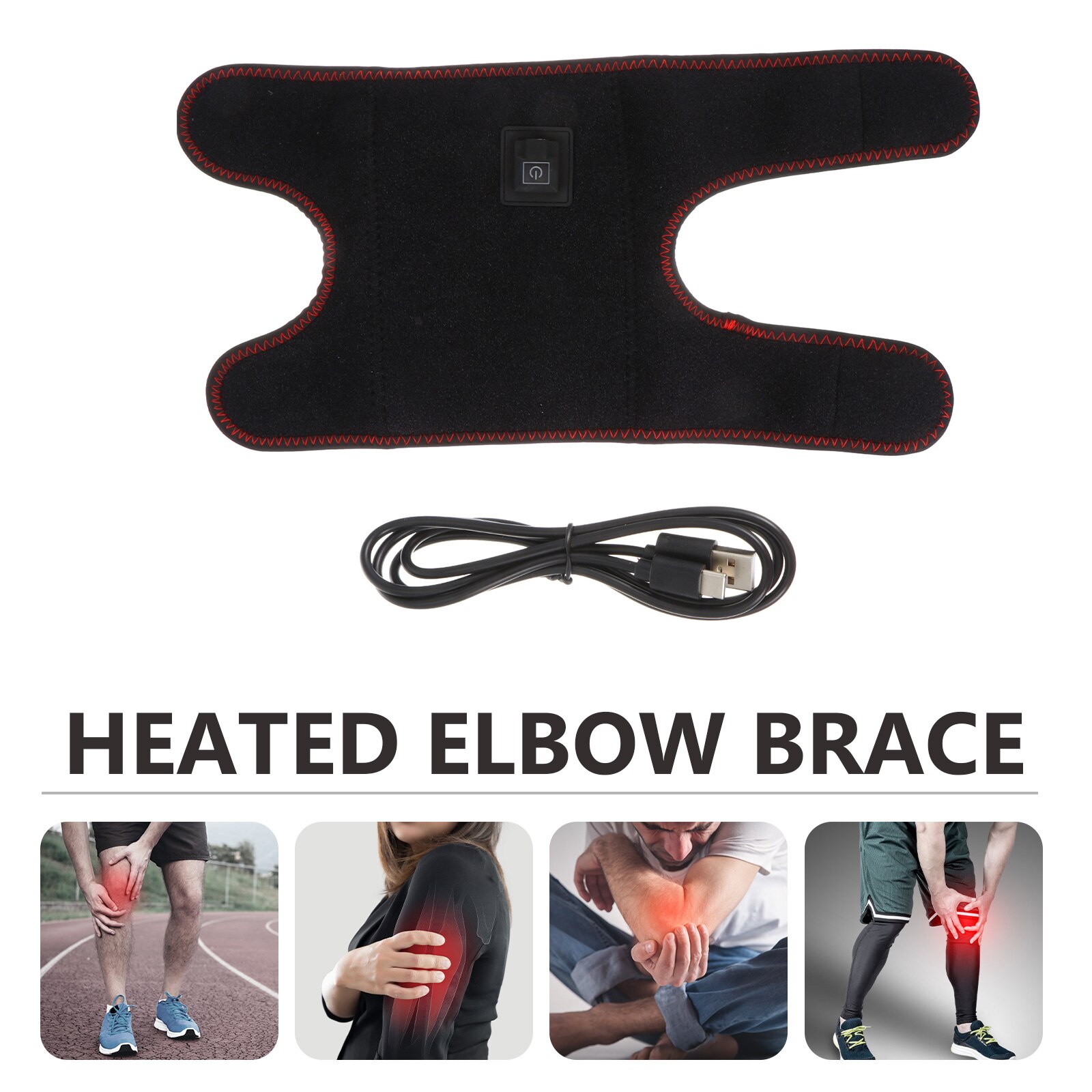 Heated Elbow Therapy Wrap USB Electric Heating Elbow Brace Health Care Pain Relief Heated Elbow Brace for Pain Relief
