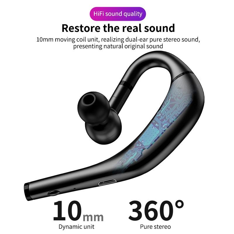 Utelite Draadloze Bluetooth Oortelefoon Auto Stereo Headset 300Mah Microfoon Lange Standby Enkele Oordopjes Business Sport Oorhaak