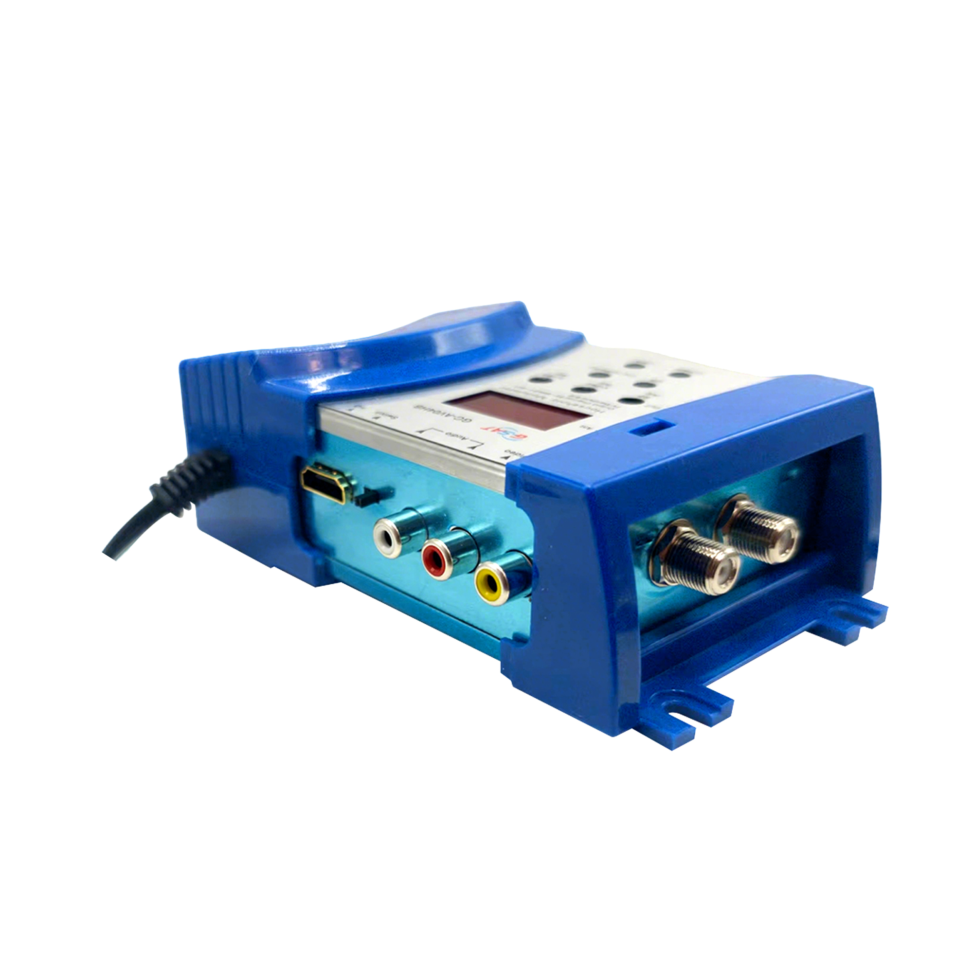 Modulador av de 1 canal hd para analógico hdmi para rf cvbs av para rf pal ntsc secam tv de frequência ajustável catv para hotel