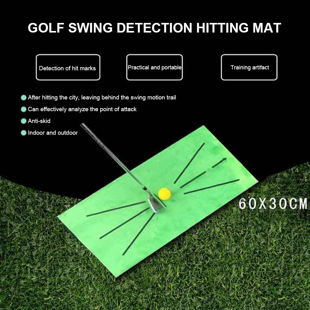 Golf Hitting Mat Swing Training Aid Portable and Foldable Golf Practice Training Mat For Home Indoor Golf Practice Turf