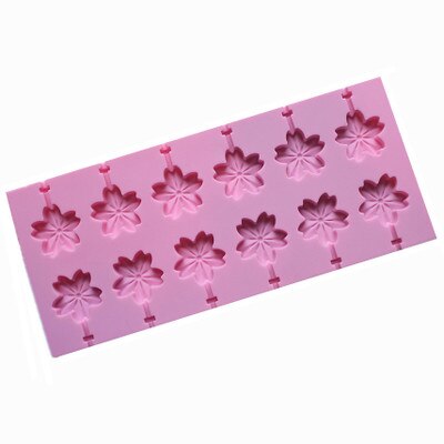 Silikone slikkepinde chokolade kageforme rundt hjerte silikone slikkepinde form blomst slik kageforme bage kage dekorationsværktøj: H   26.3 x 11.5 x 1cm