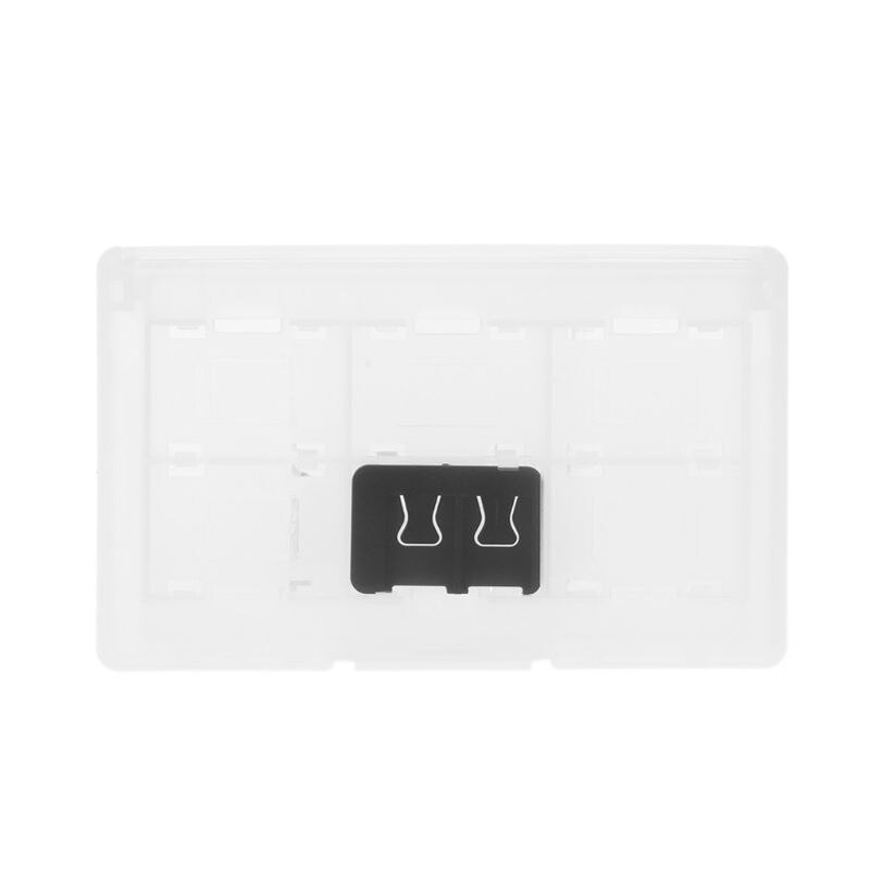 12+2 slots beschermhoes spel geheugenkaarten cartridge houder opbergdoos organizer draagbaar voor switch: Wit