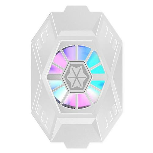 Mobile Phone Cooling Mute Fan Universal Semiconductor Refrigeration Radiator Phone Cooler Holder Mobile Phone Radiator: white