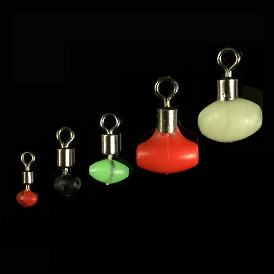 Connecteur de plate-forme à poulie en forme de T, accessoires de pêche lumineux en eau salée verte, pivots et perles croisés, 20 pièces/lot