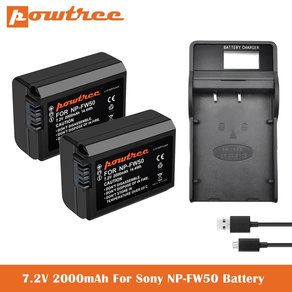 NP-FW50 baterías + cargador para Sony A6400... DSC-RX10 IV DSC-RX10 III DSC-RX10 II DSC-RX10 Alpha 7 alfa 7R... a7... a7R... A7s... A7s: 2X Battery-Charger