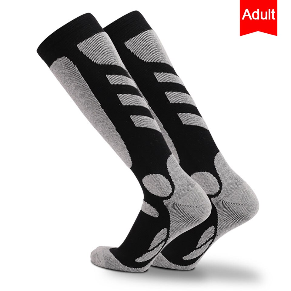 Winter Lange Rohr Ski Socken draussen Sport Bergsteigen Socken Männer Frauen Weiche Verdickt Handtuch Unten Absorbieren Schweiß warm Halten: 01 / XL(43-47)