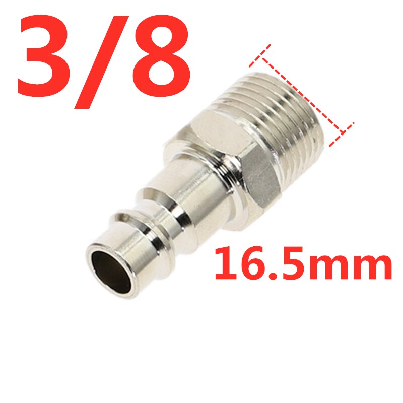 Raccord pneumatique norme européenne ue Euro Type connecteur à raccord rapide coupleur pour compresseur d'air 1/4 3/8 1/2 filetage mâle: Rouge