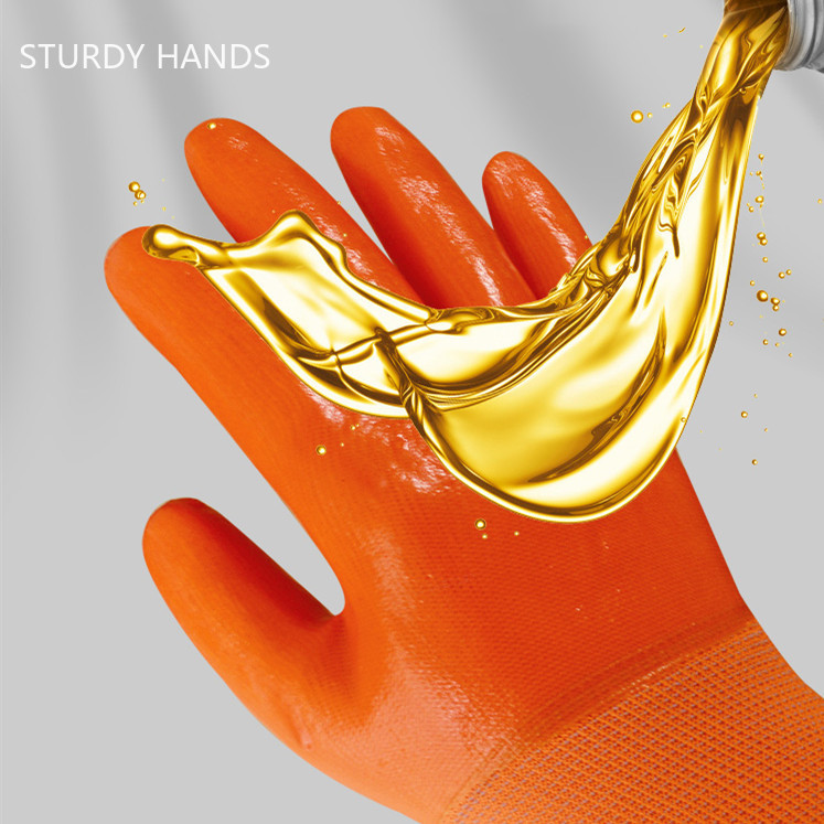 Guantes de PVC de látex para el hogar, resistentes al agua, totalmente recubiertos, para trabajo de carpintería, protección contra el frío, guantes de jardinería