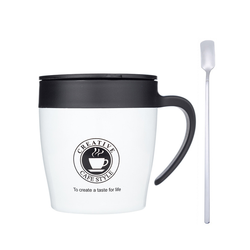 UNITOR 330ml Travel Mug Eco Friendly Stainless Steel Tumbler Coffee Cup Tea Mug Vacuum Insulated Office Cup Travel Coffee Mug: White