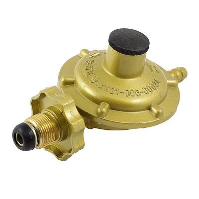 Home One Inlet One Outlet Liquefied LGP Compressed Gas Pressure Regulator Yellow