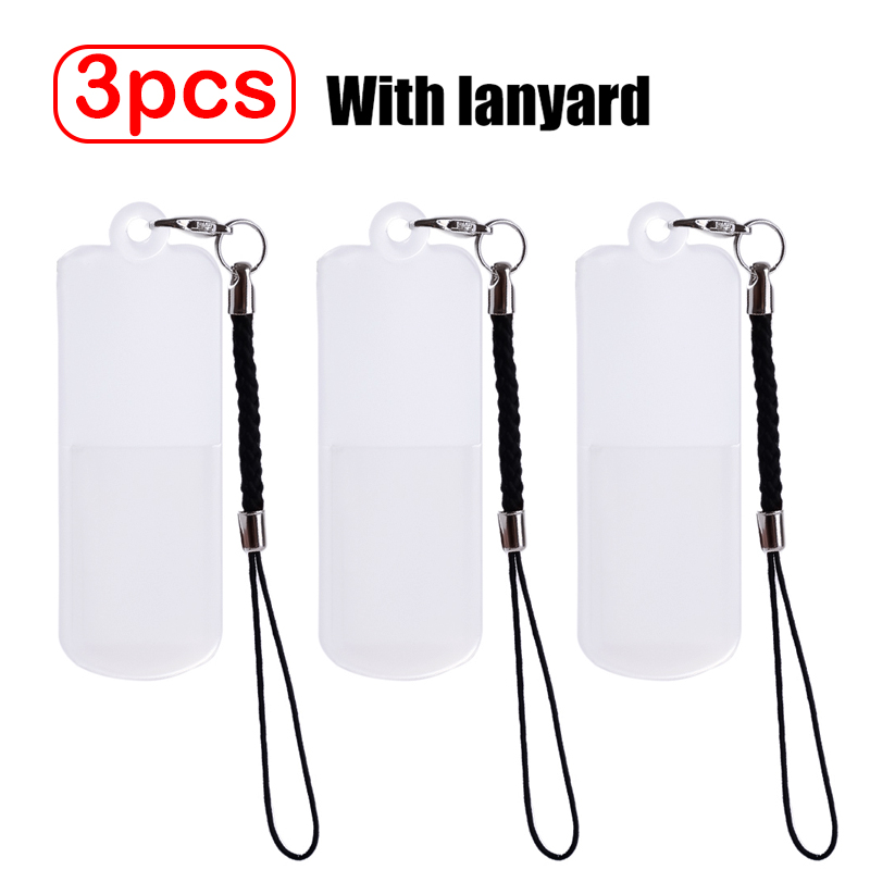 1/3pcs Silicone Dustproof Cover For U Disk Protective Case Portable USB Flash Drive Dust Caps with Lanyard U Disk Storage Case: Blue