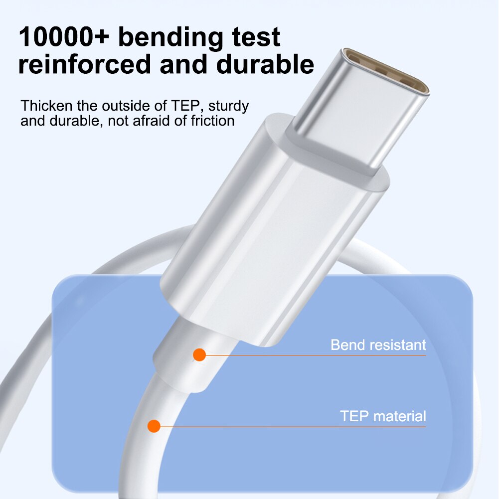 Byscoon – câble USB type-c 65W, 6,5 a, charge rapide, Super VOOC, pour OPPO K9 ACE 2 Find X3 Pro Reno 6 5 4 SE Realme X7 Pro