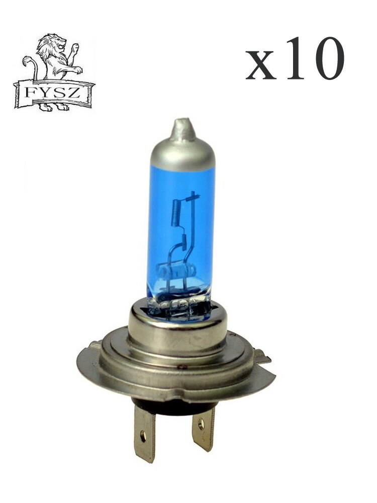 10Pcs H7 12V 55W 5000K Super Halogen scheinwerfer birne Weiß Halogenlampe Quarz Glas Auto Scheinwerfer lampe