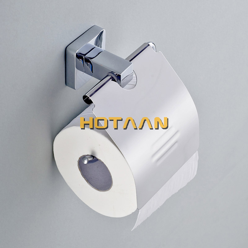 Hotaan Rvs Badkamer Accessoires Set,Robe Haak, Papier Houder, Handdoek Bar, Zeep Mand, badkamer Sets, Chroom 810700T