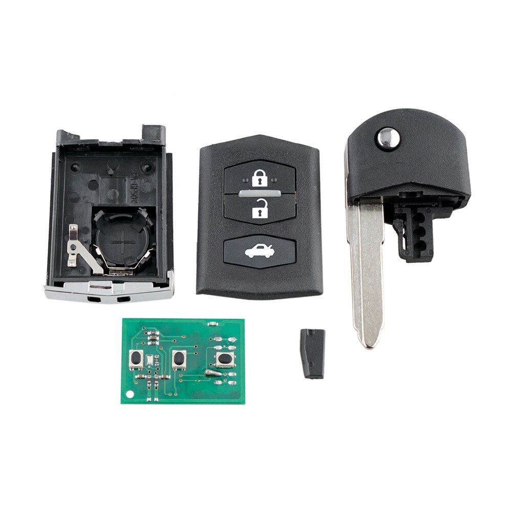 BHKEY 433Mhz 4D63 Chip Car Remote Key for Mazda 3 BK Series 2006, BT50 2006 Visteon 41781 Smart Flip Car Key 2/3 Buttons