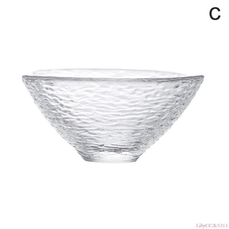 Taza de vidrio resistente al calor, vaso de Sake de estilo japonés hecho a mano, martillado pequeño, , 1 ud.: C