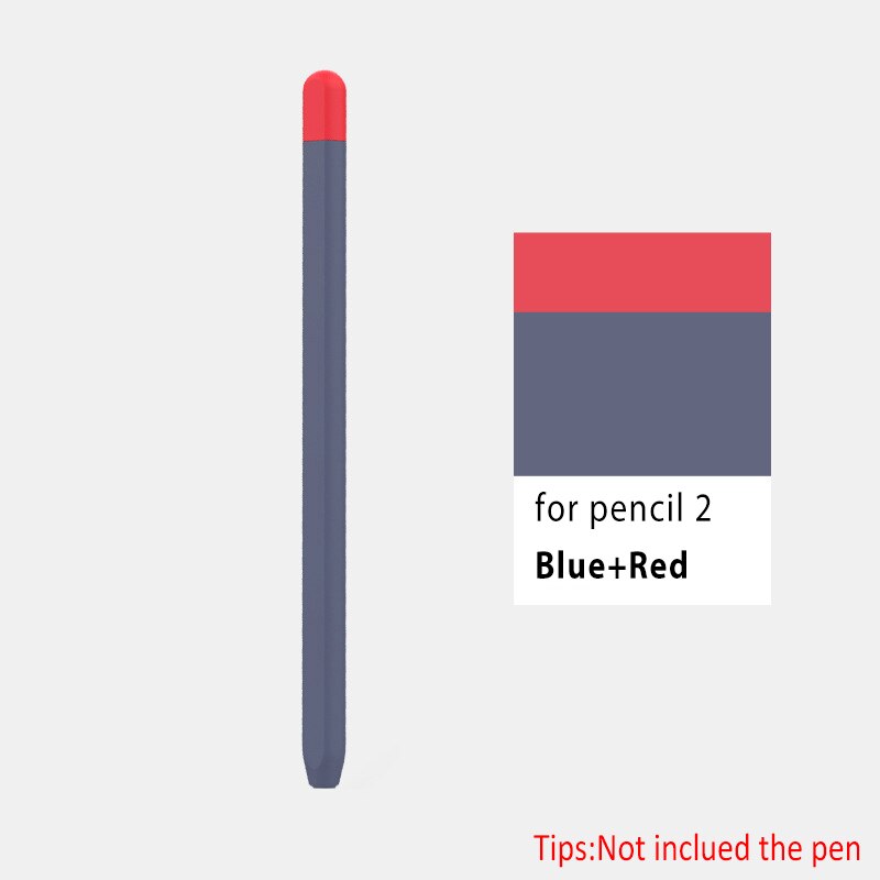 Estuche para lápices de silicona para Apple Pencil 2, funda protectora, colorido gel de sílice para iPad Tablet Touch Pen Stylus: Blue 2nd