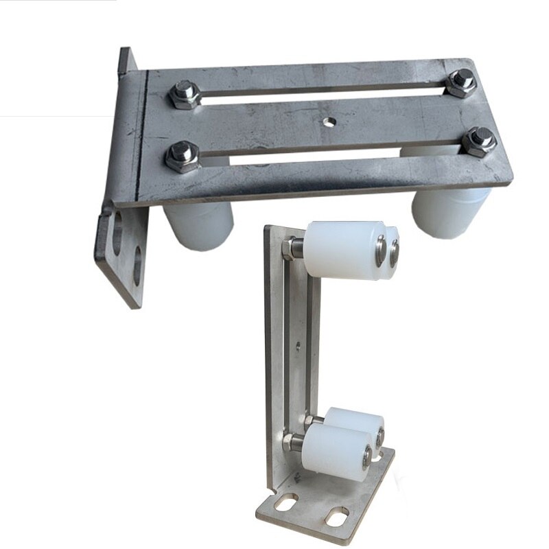201 Ss Schuifpoort Gids Post Rollersadjustable Bracket Mount Harde Nylon Rollers Zware Stalen Gate Guider