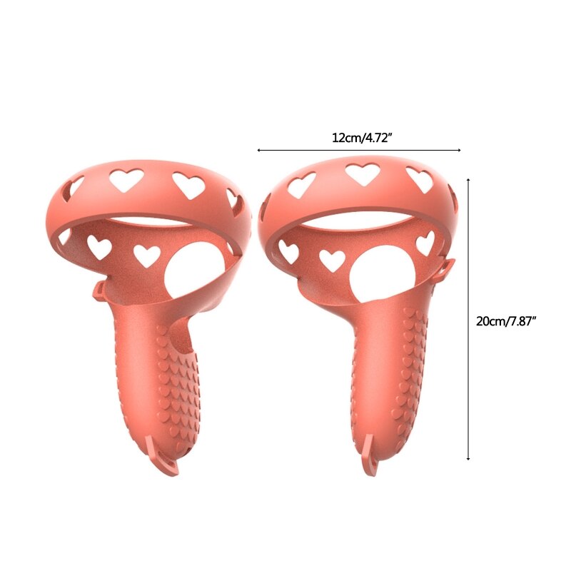 Touch-controller-griffhülle, rutschfeste schutzhülle aus silikon, vr-brillenzubehör,  oq2 stück für oculus quest 2 dxac