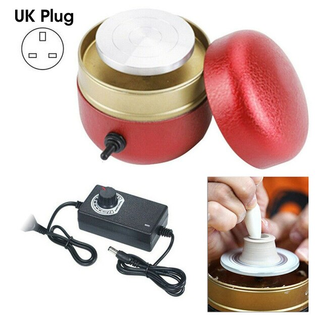 Mini Electric Pottery Wheel Ceramic Machine Pottery Wheel Machine Ceramic Shaping Tool Work Clay Art Craft Diy Machine: UK