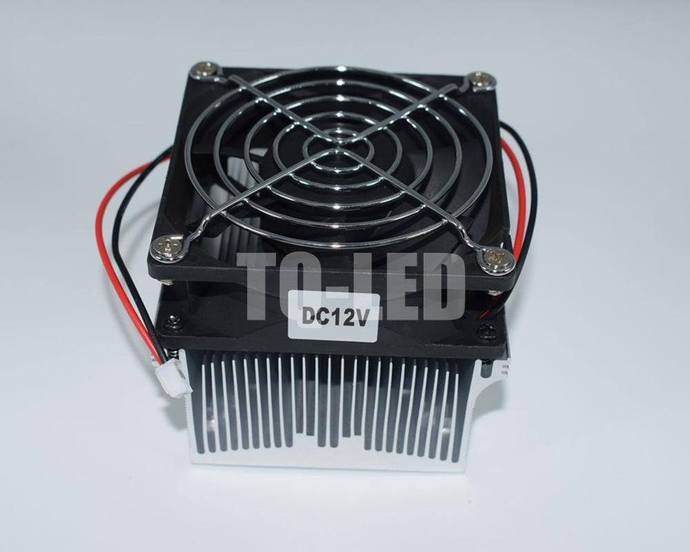 12V Aluminum Heatsink with Fan 20W 30W 50W 60W 100W High Power Led Radiator Screws together as