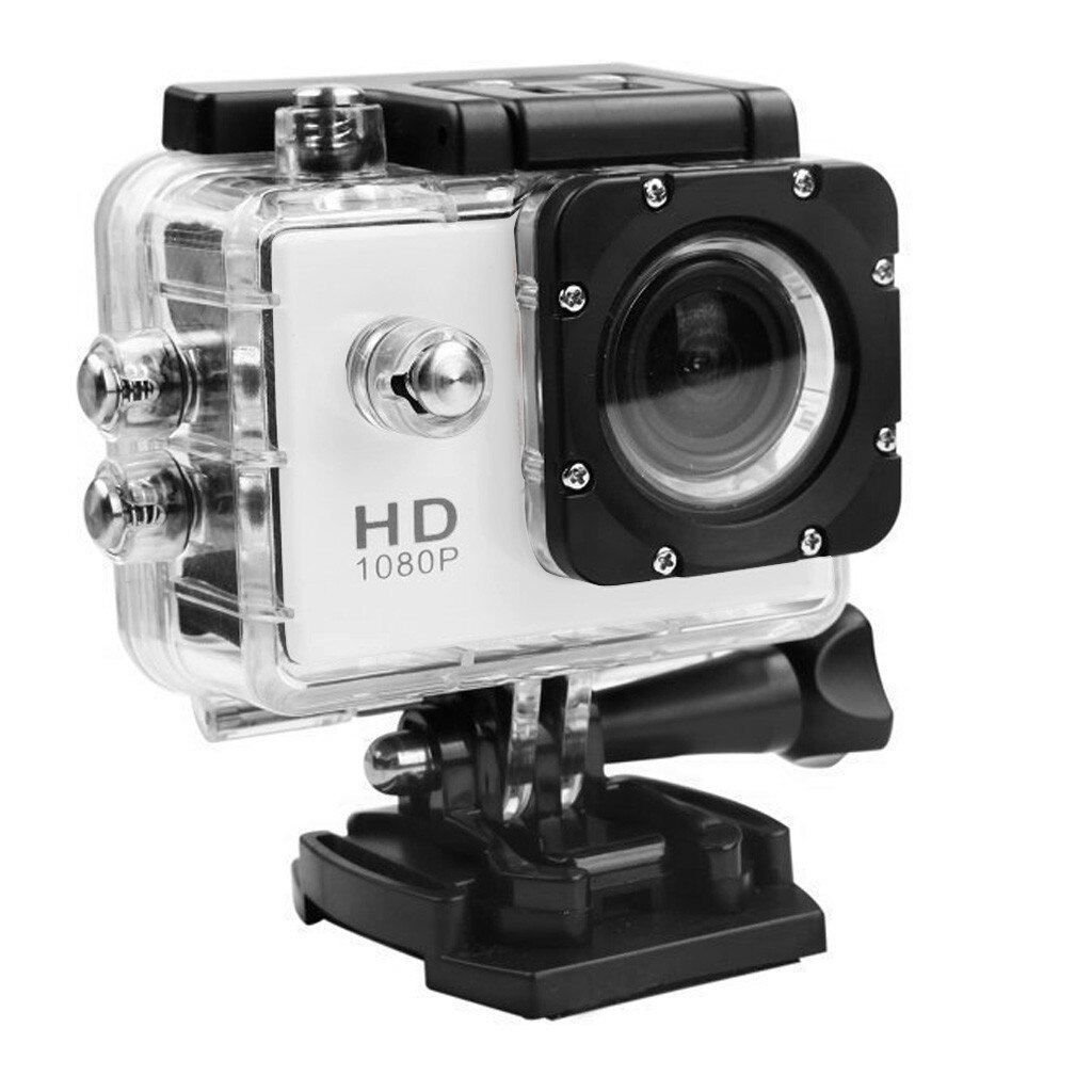 Vandtæt etui wifi mini action cam 140 graders vidvinkel kamera 1080p/15 fps ultra hd dv sportsoptager kamera  z0611: Hvid