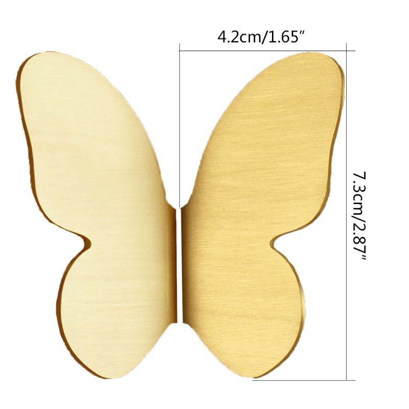 Nordisk stil messing møbler håndtag luksus guld sommerfugl kabinet skuffe trækker  g6db