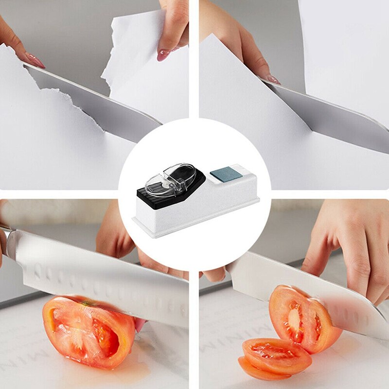 Electric Knife Sharpener USB Power Knife Sharpener Scissor Knife Blade Grinding Sharpening Machine Tool: Default Title