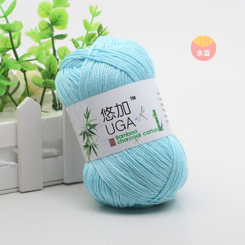 Soft Bamboo Crochet Cotton Knitting Yarn Baby Knit Wool Bamboo Charcoal Cotton Hand Knitting Yarn 50g/pc 6 ply: 16