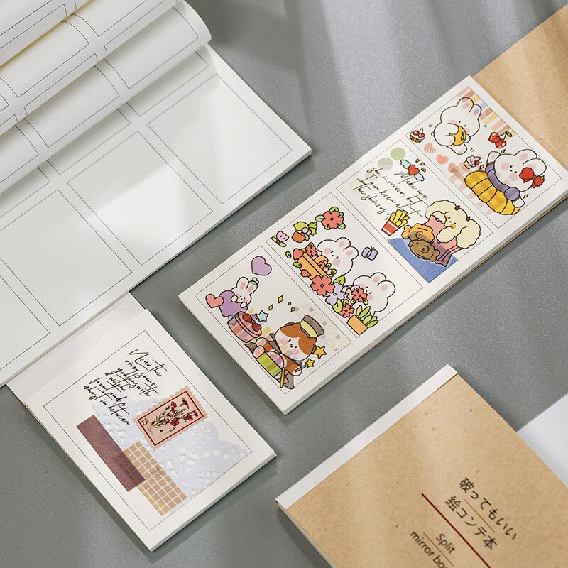 Eral simple in Japan cartoon creation books, Multiple pictures The draft of creativity, Set of 4 Sizes.