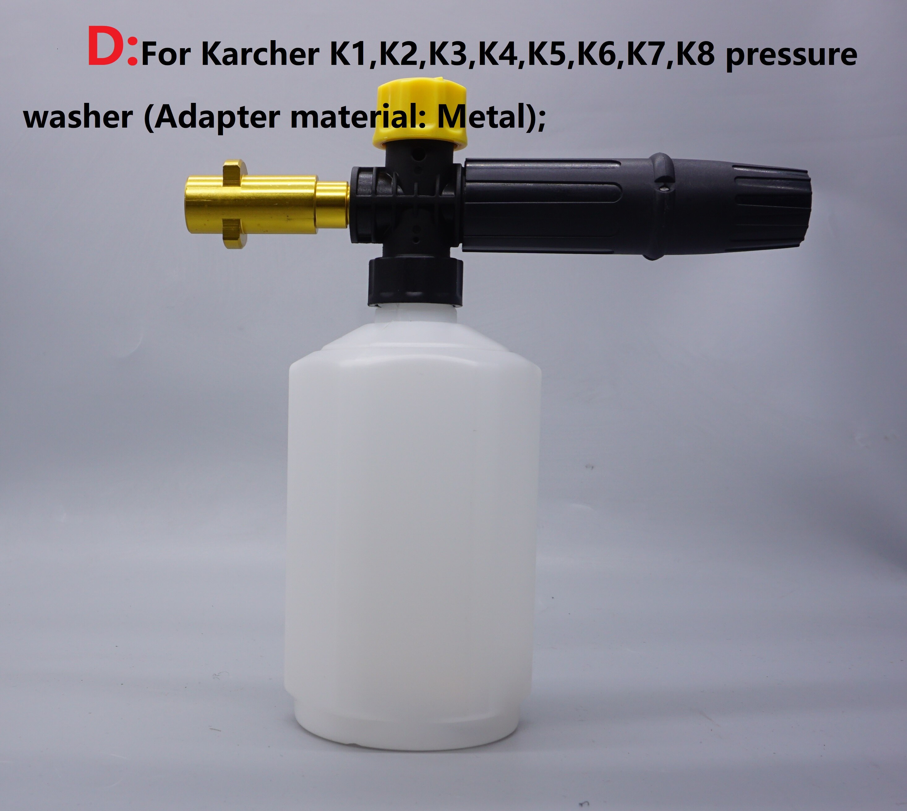 Snow foam lance for Karcher Daewoo Hammer Huter Makita Bosch Parkside Lavor Stihl High Pressure Washer 3Days Big Sales Car wash: D