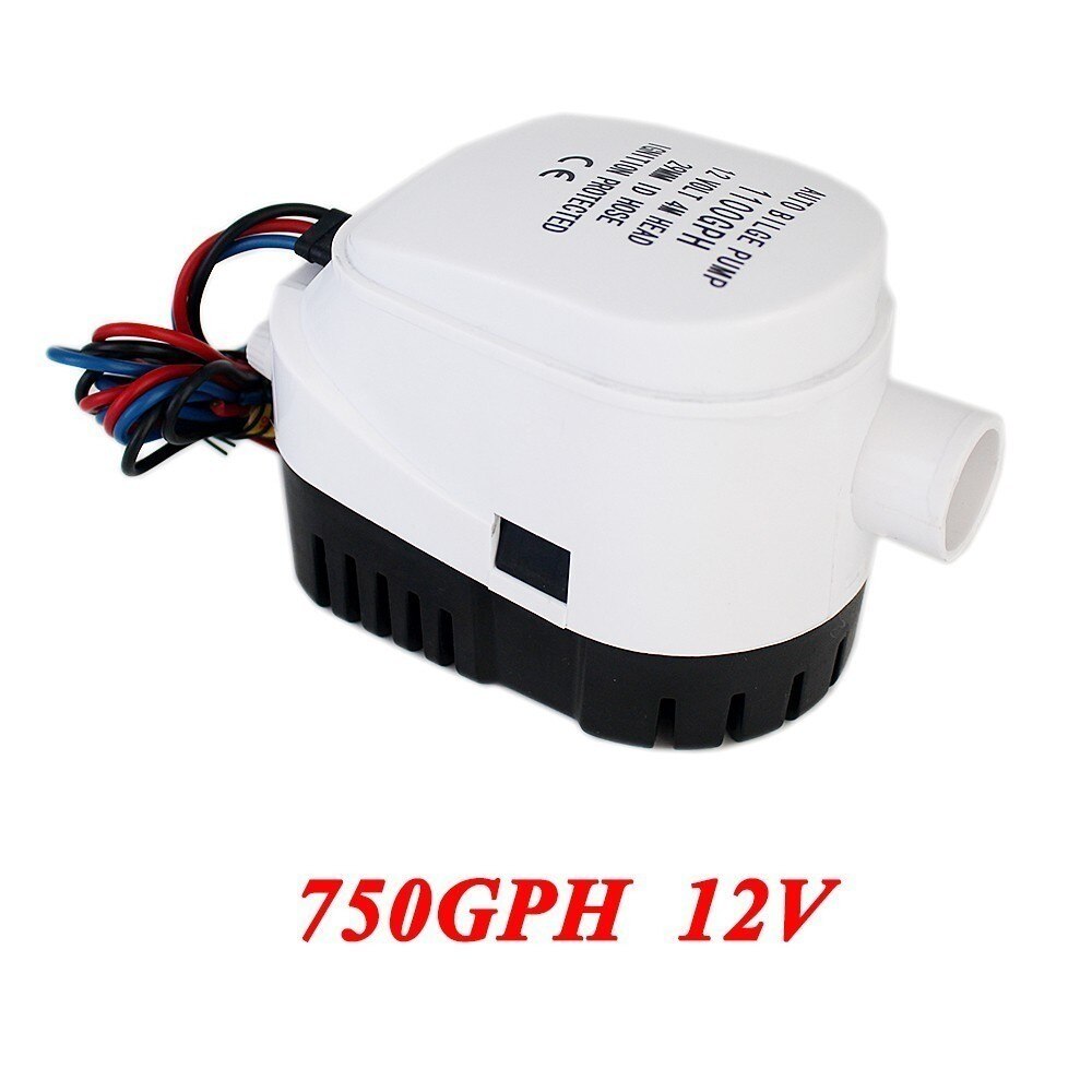 750GPH DC 24V Automatic bilge pump for boat,with auto float switch,submersible electric water pump,24 v volt 24volt 750: 750GPH 12V