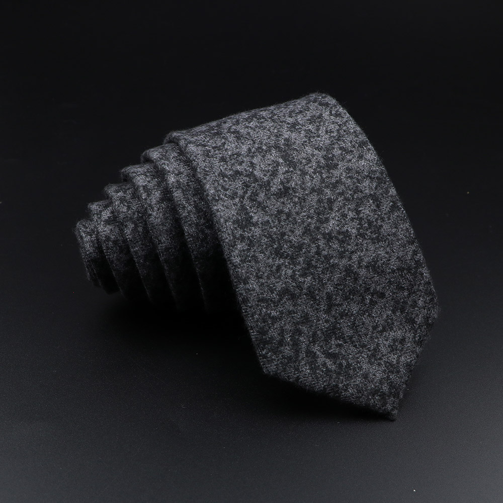 Men's Plaid Tie Cotton Black Grey Red Necktie Handmade Wool Narrow Collar Ties Wedding Business Party Suit Shirt Accessory